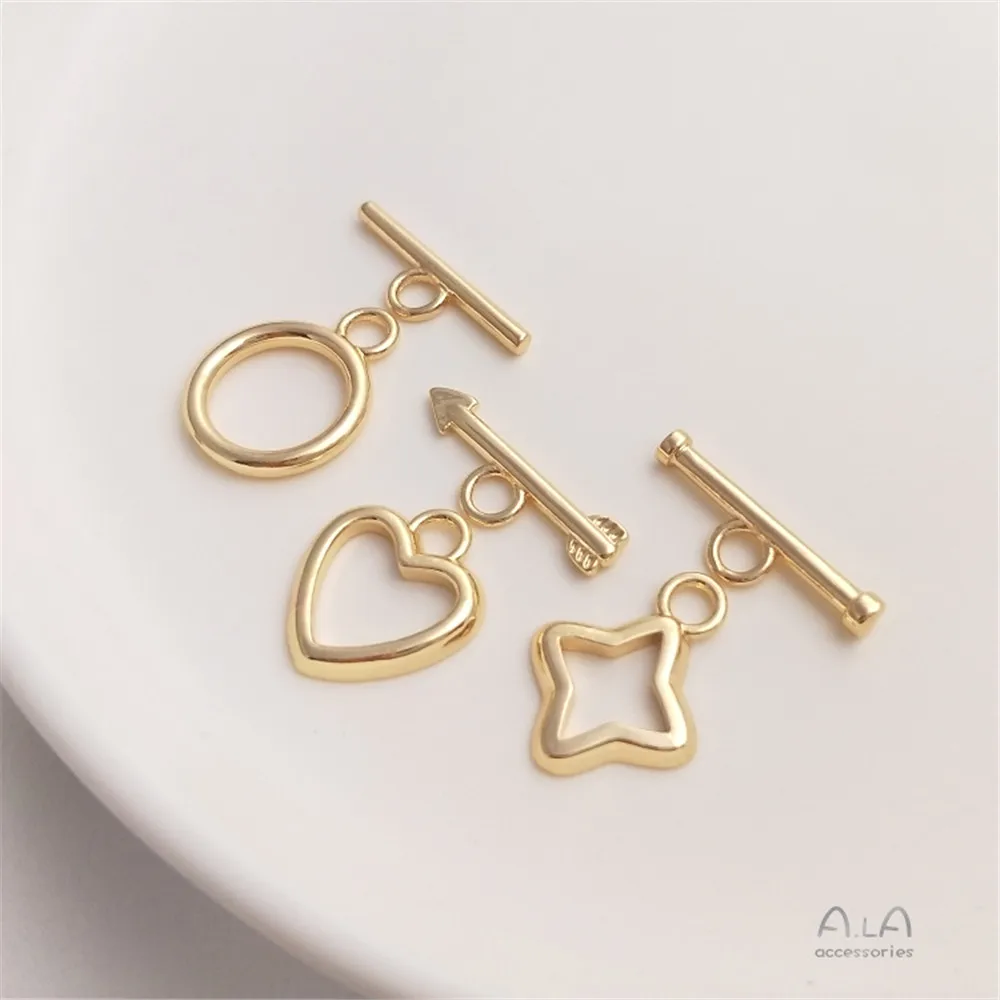 

Diy accessories 14K Gold Filled OT buckle buckle circular heart star bracelet buckle necklace buckle jewelry material