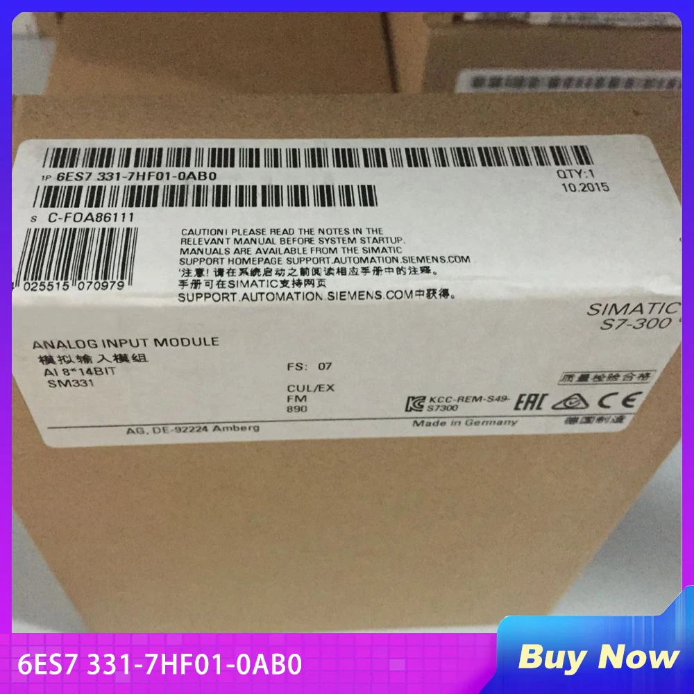 

6ES7 331-7HF01-0AB0 For SIEMENS SIMATIC S7-300 Analog Input SM 331 Isolated
