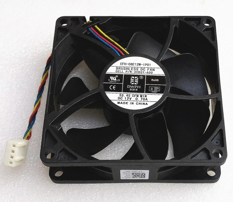 

Freight free new 8025 8cm efh-08e12w-ip01 12V 0.70a4 line temperature control speed regulating fan