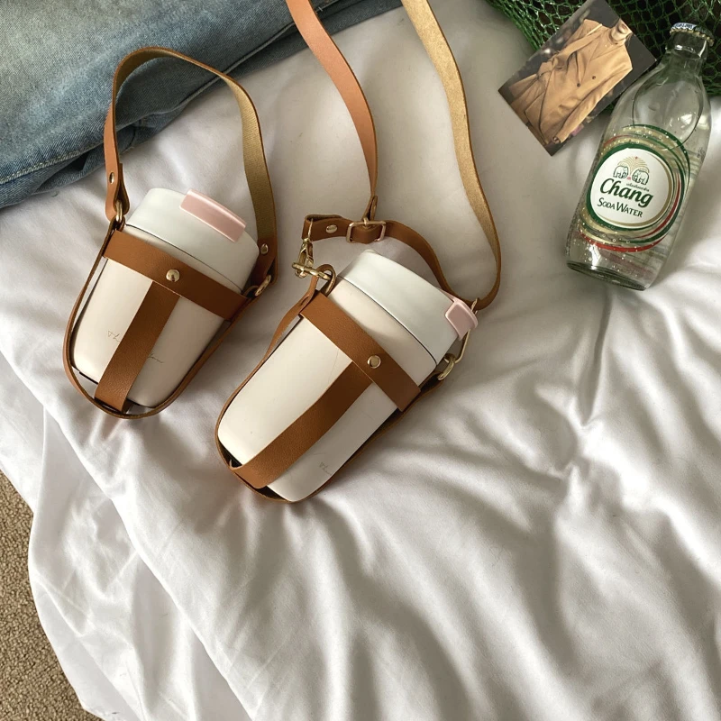 

Leather PU Travel Cup Portable Portable Cup Protective Cover with Extended Ins Coffee Cup Sleeve Hot Tea Cup Protective Cover
