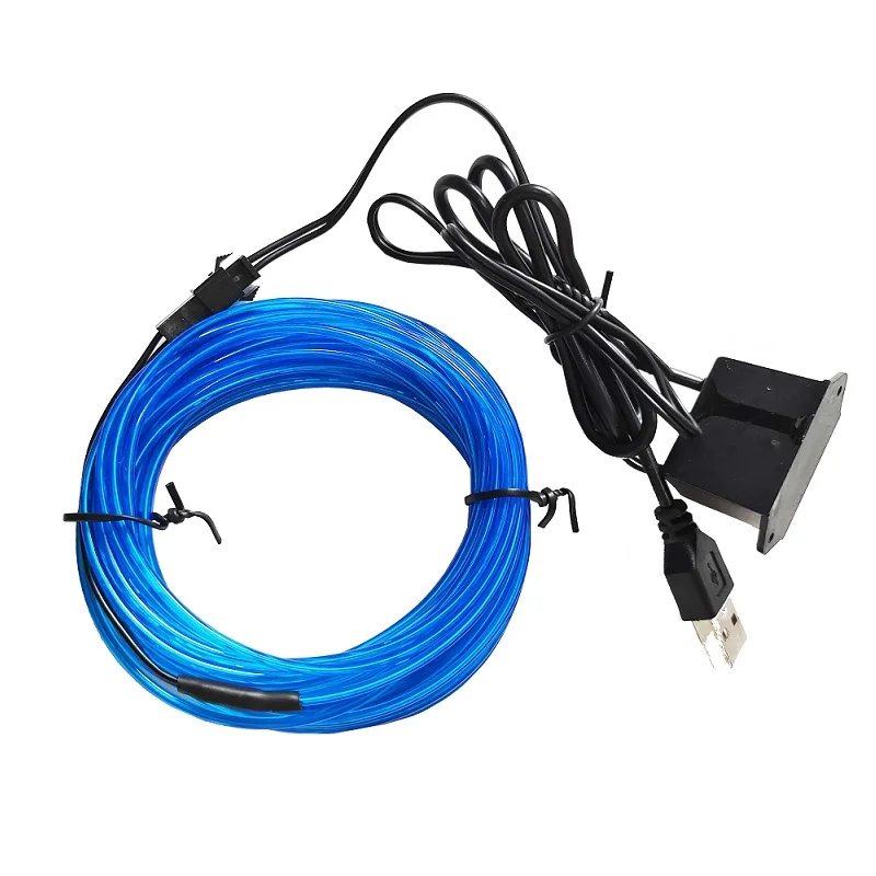 

10 м/5 м/3 м/1 м 3 В аккумулятор 5 В USB 12 В неоновый светящийся EL трос с адаптером гибкая светодиодная лента для декора автомобиля, вечеринки, танцевальной атмосферы