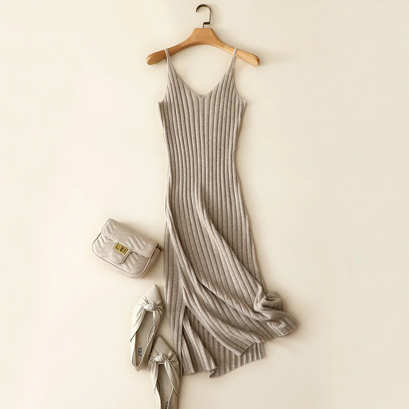 100 кашемировый Свободный Тонкий полосатый Однотонный женский вязаный кардиган