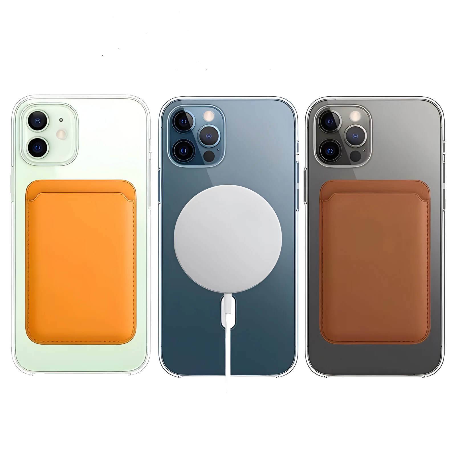 Магнитный прозрачный чехол для APPLE iPhone 16 Pro 15 14 13 12 Pro Max 16 Plus для беспроводной зарядки Magsafe, прозрачный, с крышкой (art.: 3920d92b39b86) - 3920d92b39b86