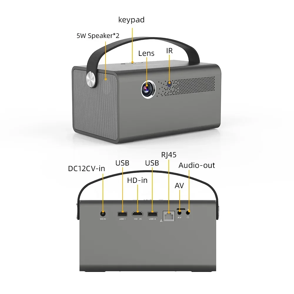 BYINTEK R17 1080p Мини-проектор Android WIFI Домашний кинотеатр Мобильный телефон Проектор с