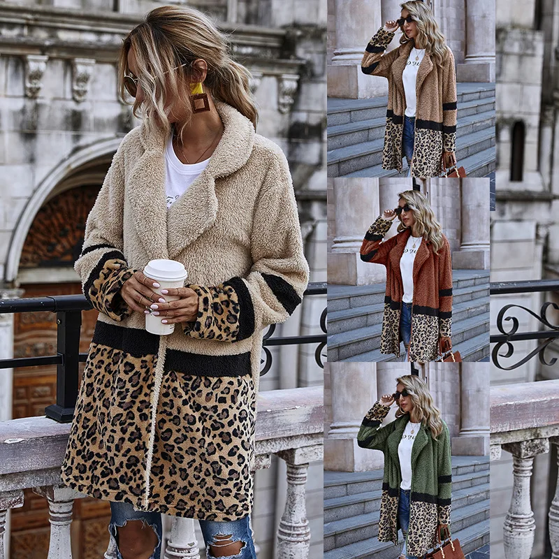 

Womens Jacket New Autumn Winter Coat Flocking Fashion Long Plush Coat Women