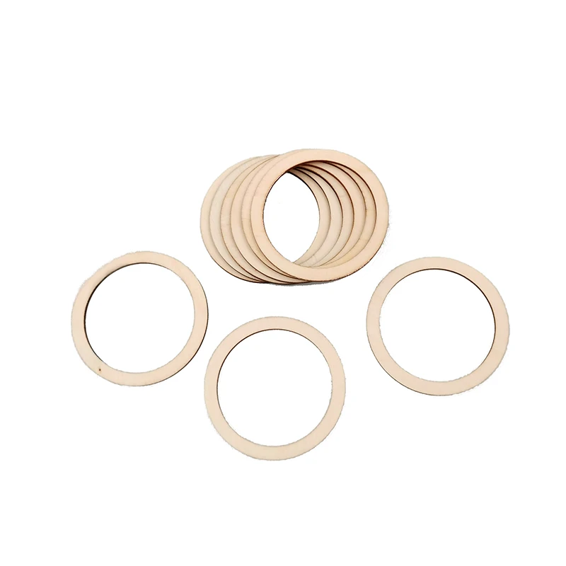 

20pcs 40mm Natural Wood Rings, Unfinished Flat Wood Rings, Craft Wood Rings, Ring Pendants and Connector Jewelry Crafts