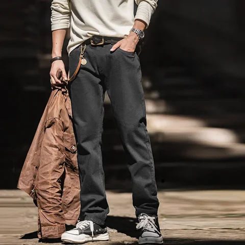 Maden черные байкерские джинсы 12,8 унций