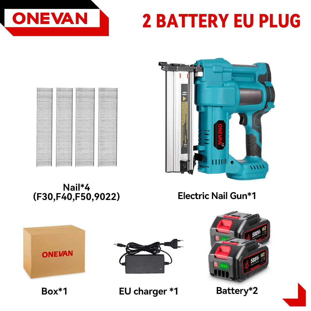 

ONEVAN Бесщеточный гвоздепистолет F15-50 для Makita 18В