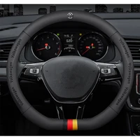 car carbon fiber steering wheel cover non slip suitable for volkswagen vw golf 7 mk7 polo passat b8 tiguan jetta gti r ameo e up