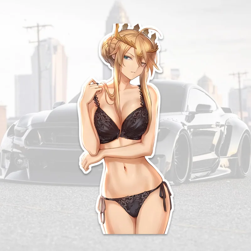 DM42 # крутая Корона блонд аниме девушка виниловая Автомобильная