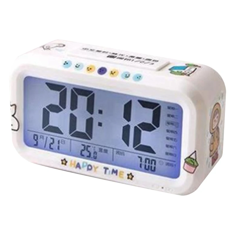 

Ins Student Alarm Clock With Static Female Popular Simple Dormitory Rechargeable Luminous Digital Small Alarm Clock