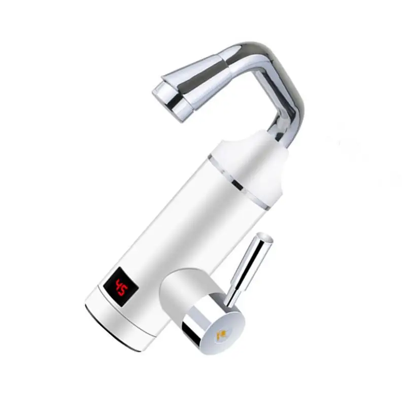 

1Pc Digital Display Hot and Cold Water Tap Mixer Water Heater Kitchen Sink with EU Plug White
