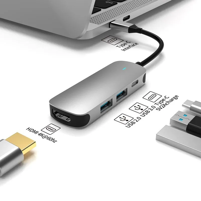 

Док-станция USB Type-C на HDMI со светодиодной подсветкой, 4K, 60 Гц