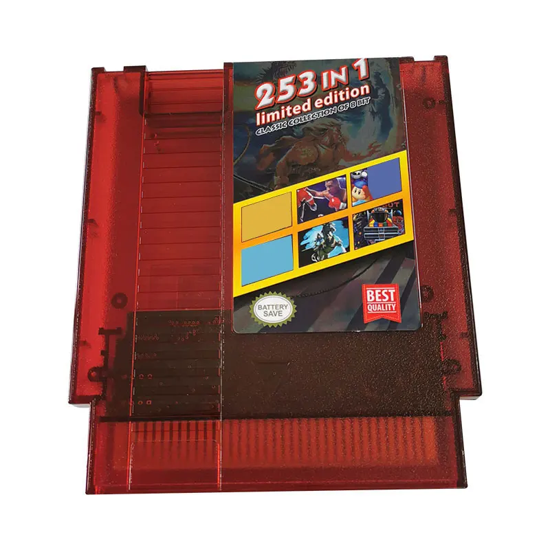 

253 в 1 72-контактный 8-битный игровой Картридж для игровой консоли NES