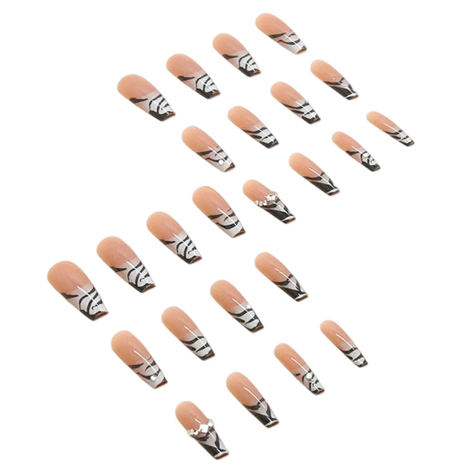 

Искусственные ногти с животными, прочные накладные ногти с полным покрытием для женщин и девушек, искусственные ногти