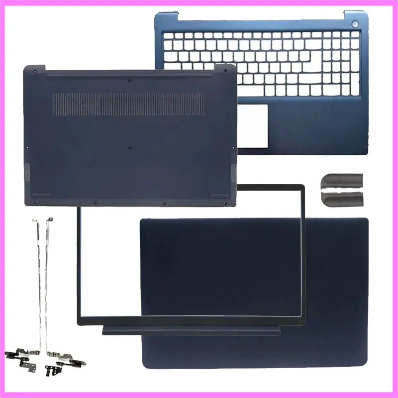 Фото Новые комплектующие для ноутбуков Lenovo IdeaPad 3 15ALC6 15ITL6 15ADA6 2021: задняя крышка LCD, передняя рамка, палмрест, нижний корпус, клавиатура, петли (синие) №1