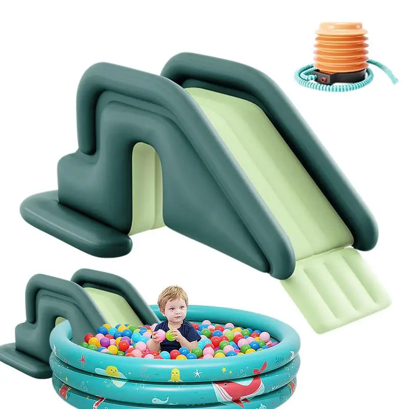 

Inflatable Pool Slide For Kids Fun Outdoor Anti-Tipping Waterpark Slides Toy Water Slides For Inflated Pools For Inground