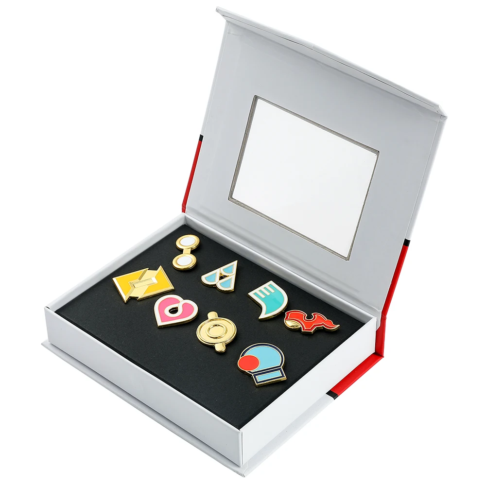 Аниме символ Покемон Лиги тренажерного зала Карманный Монстр синнох йото Индиго Hoenn Лига металлический значок Броши Пикачу Сквиртл Фигурки игрушки