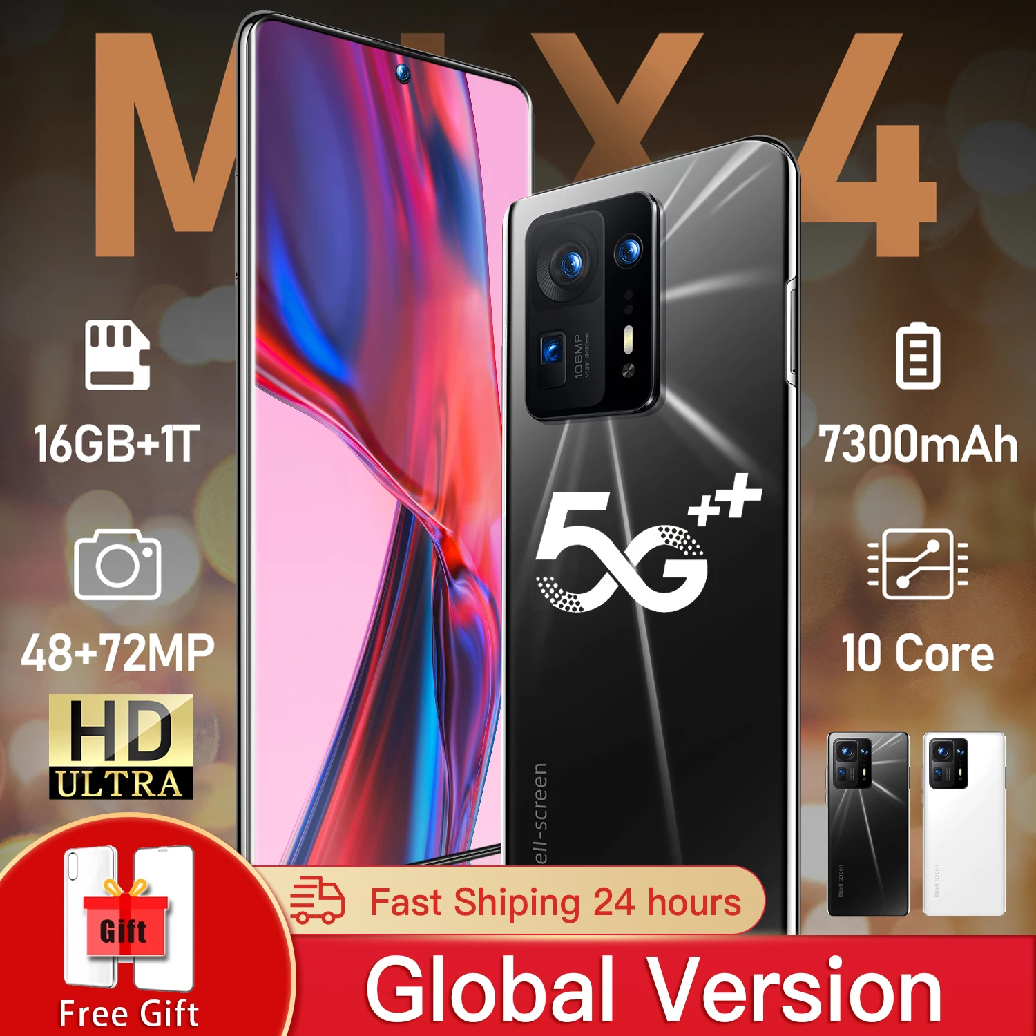 

Смартфон MIX4, 2022 дюйма, 16 + 1 ТБ, Android 12, 7,3 мАч