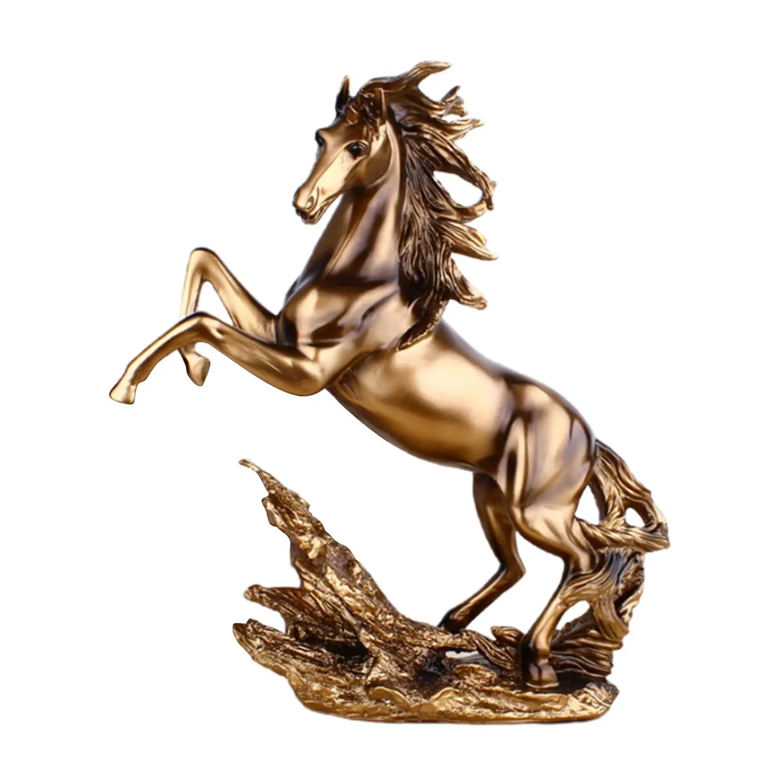 

Resin Horse Statue, Animals Figurine Horse Figurine Ornament Lucky Horse Statue for Dinner Table, Bookcase, Indoor