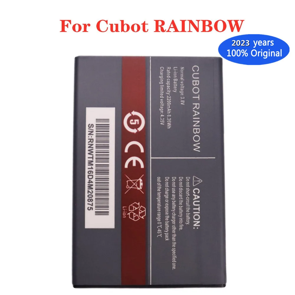 

2023 год Новинка 2200 мАч оригинальный Радужный аккумулятор для Cubot Радужный аккумулятор