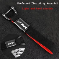 for kawasaki zzr1400 zzr 1400 1200 400 600 accessories custom logo motorcycle keyring zinc alloy suede leather keychain