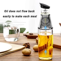 superior glass oil and vinegar dispenser measuring oil pourer for kitchen wide opening for easy refill and cleaning clear glass