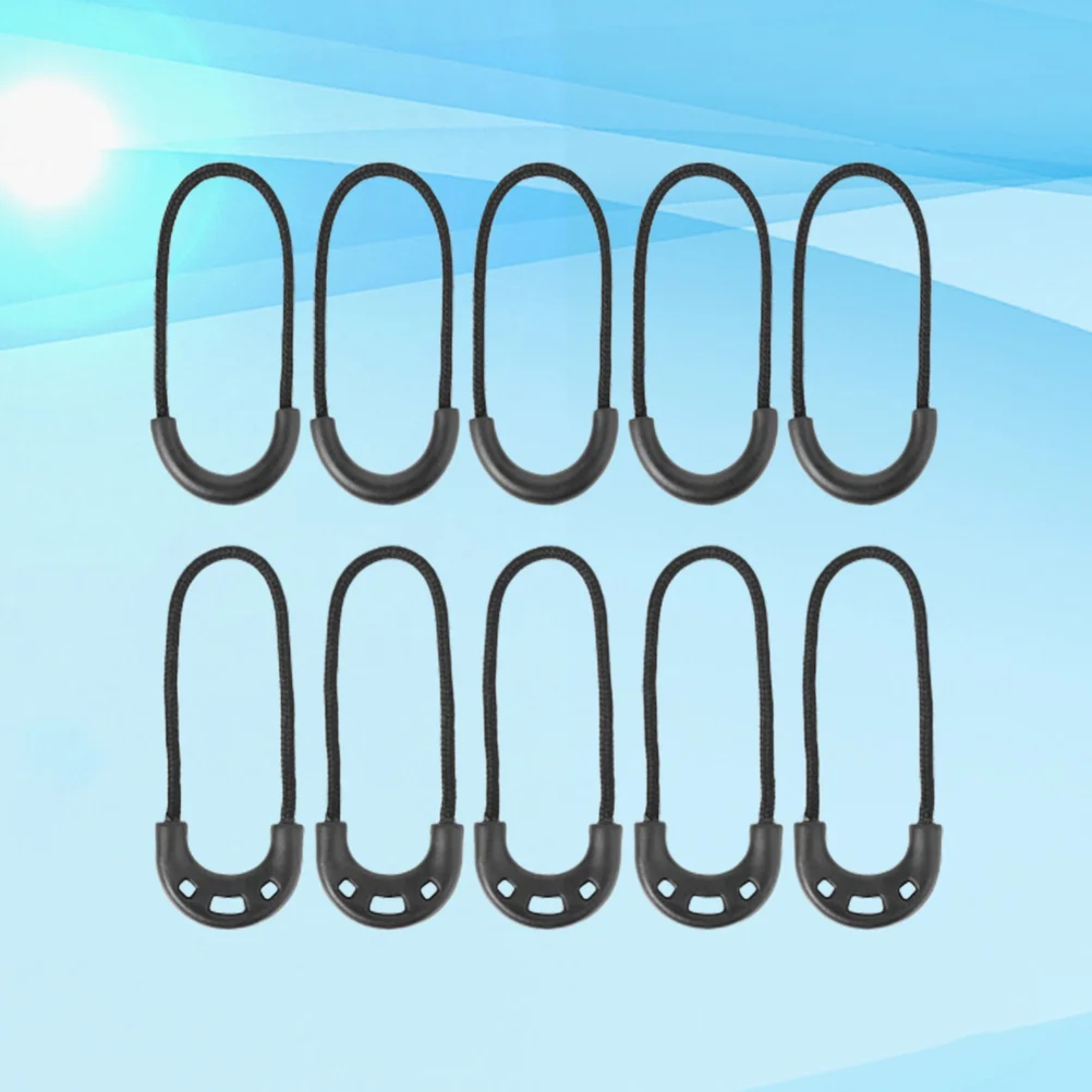 

15pcs Outdoor Anti-Theft Rope Clothing Bags Anti-Theft Zipper Rope (Black)