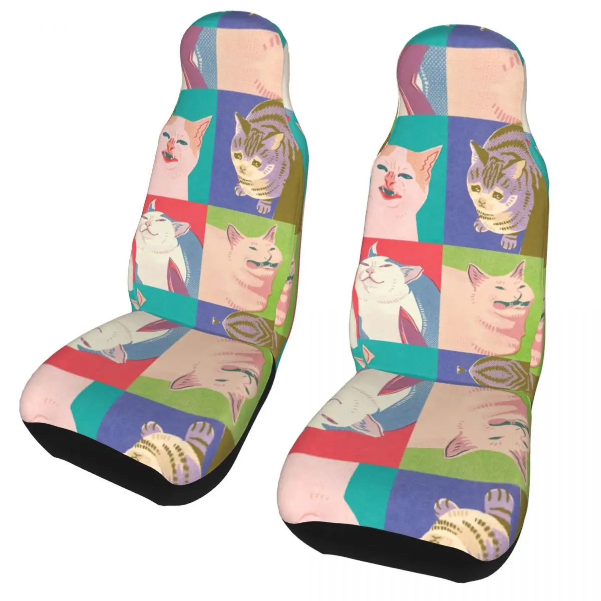 

Four Meme Cats Of The Apocalypse Universal Car Seat Cover Off-Road AUTOYOUTH Pop Art Car Seat Covers Fabric Fishing
