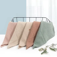 5 pcsset baby face towel four layer gauze cotton small square towel saliva towel soft absorbent gauze washcloth hand towel