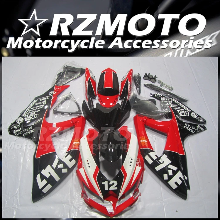 

Новый комплект обтекателей из АБС-пластика подходит для Suzuki GSX-R 600 750 K8 08 09 10 2008 2009 2010 комплект обтекателей красного и черного цвета на заказ