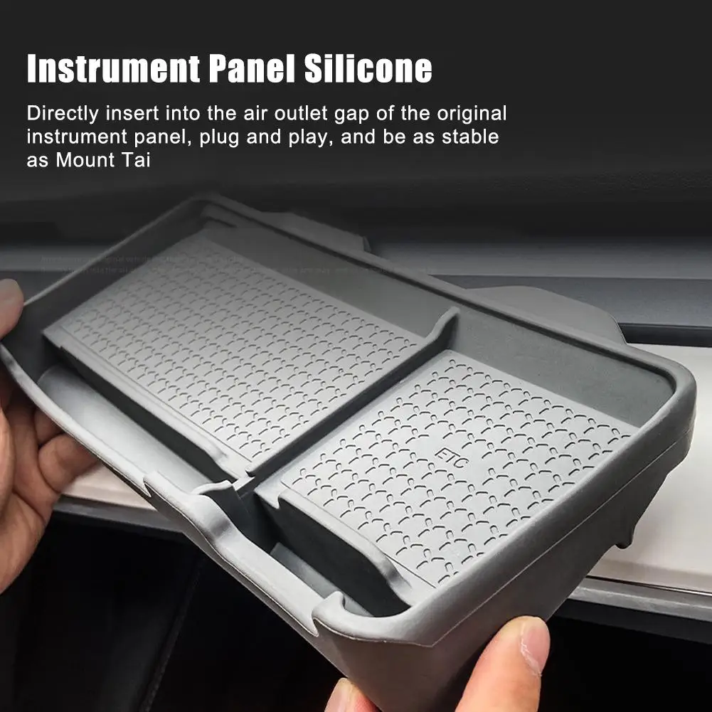 

1 шт., автомобильный контейнер для хранения, задняя панель инструментов и т. д., кронштейн, Силиконовая накладка, коробка для хранения, модифицированные аксессуары для Tesla M D7t0