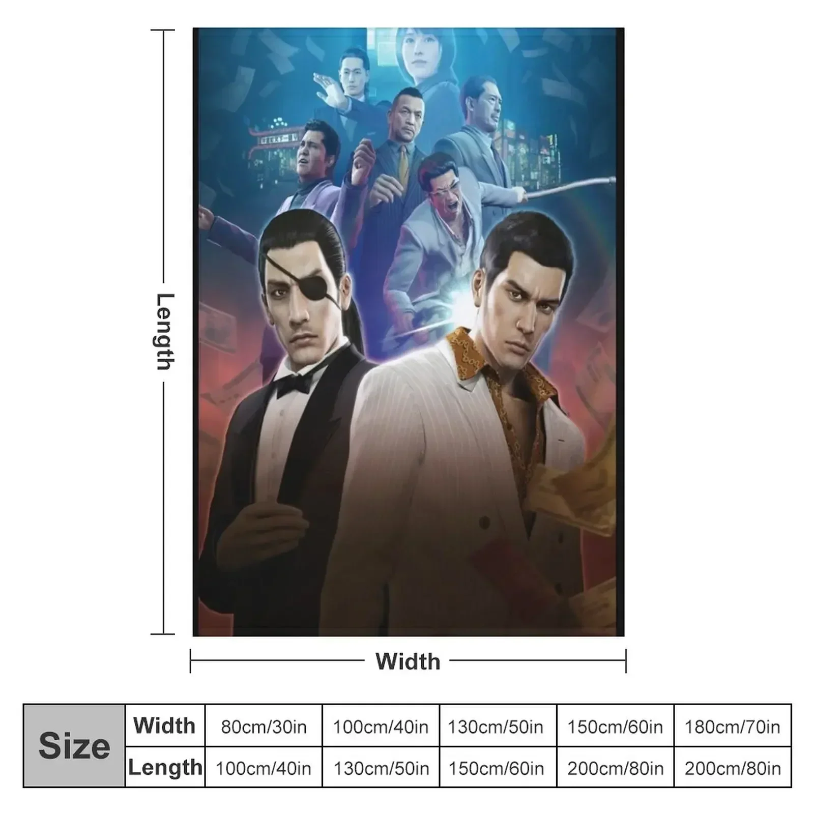 Одеяло с плакатом Yakuza 0 одеяла для украшения диванов декоративные
