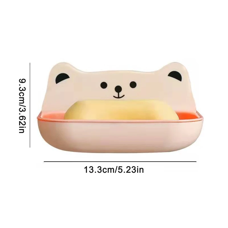 

Стеллаж для мыла с милым медведем, пластиковая коробка для хранения посуды, дренаж для мыла в ванной комнате, Современная емкость для мыла, п...