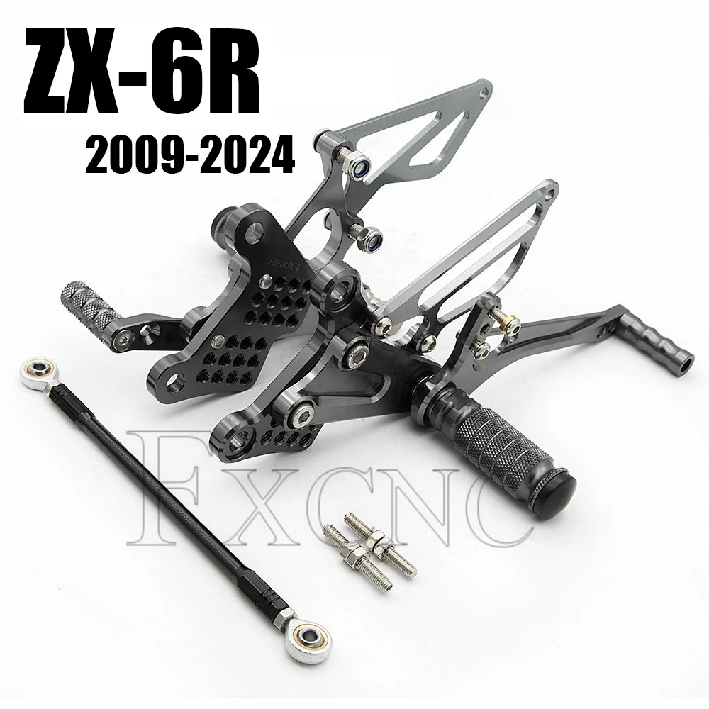ЧПУ Rearset для Kawasaki Ninja ZX6R 636 ZX636 ZX-6R ZX 6R Алюминий Регулируемый мотоцикл задний наборы