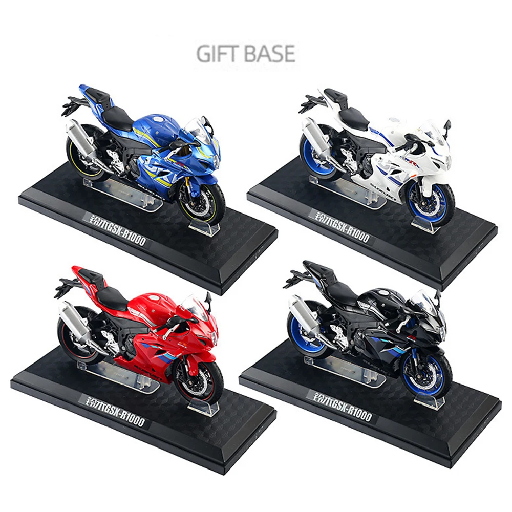 Модель мотоцикла Suzuki литая под давлением 1/12 17 см для бездорожья мотор GSX-R1000 с