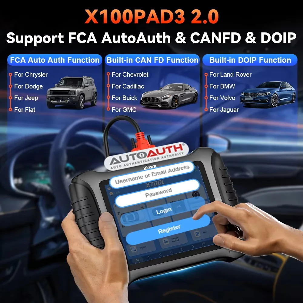 Фото XTOOL X100 PAD3 с KC100: Программатор ключей EEPROM, диагностический сканер OBD2, инструменты для кодирования ЭБУ FCA DoIP, добавление ключей с 38+ функциями сброса №5