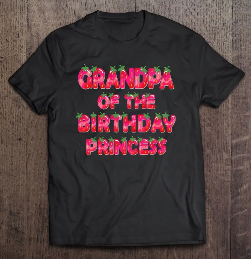 

Футболка с изображением дедушки дня рождения принцессы клубники для вечеринки для мужчин топы мужская футболка с изображением аниме футбо...