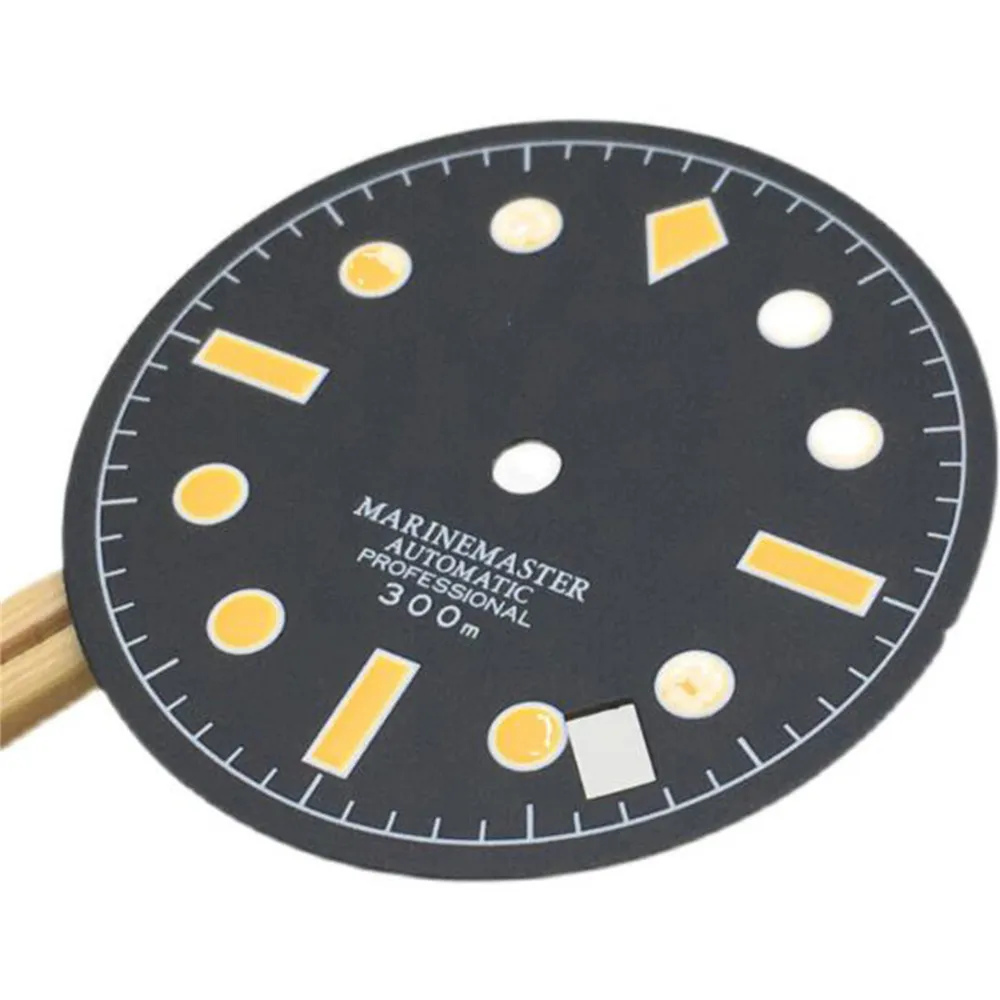 

28.5MM Luminous Orange, Blue Watch Dial for NH35A 2022 Mechanical Movement DIY Modification Part