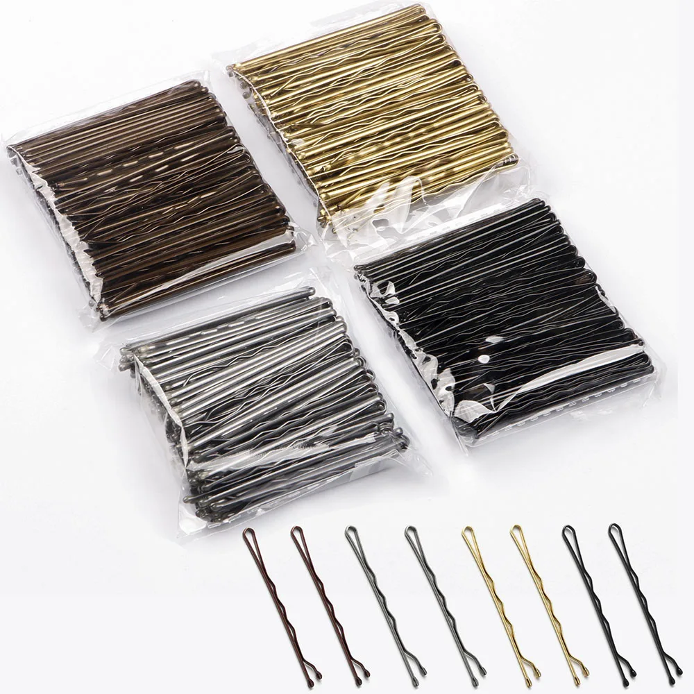 

50 Pcs 4 Colors 5cm Hair Clip Lady Hairpins Curly Wavy Grips Hairstyle Hairpins Women Bobby Pins Styling Hair Accessories