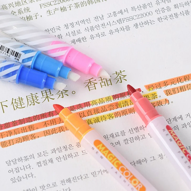12Pcs Double-end Erasable Highlighter Pen Markers Pastel Liquid Chalk Marker Fluorescent Milkliner Highlighters Color - купить по