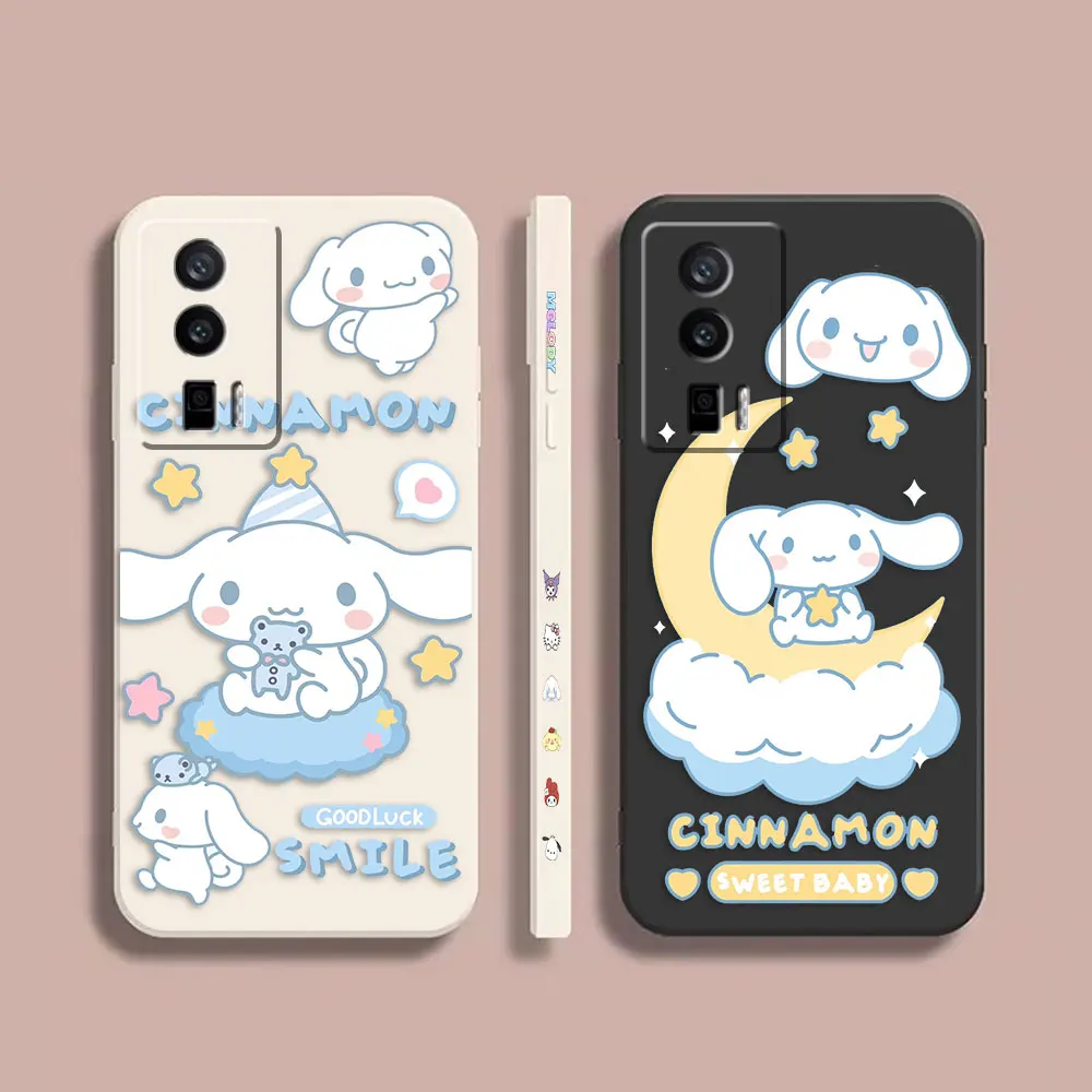 

Case For Redmi K60E K50 K40S K40 K30 K20 10C 9 8A 8 10 Pro 4G 5G Colour Simple Liquid silicone Case Anime Cute Cinnamoroll
