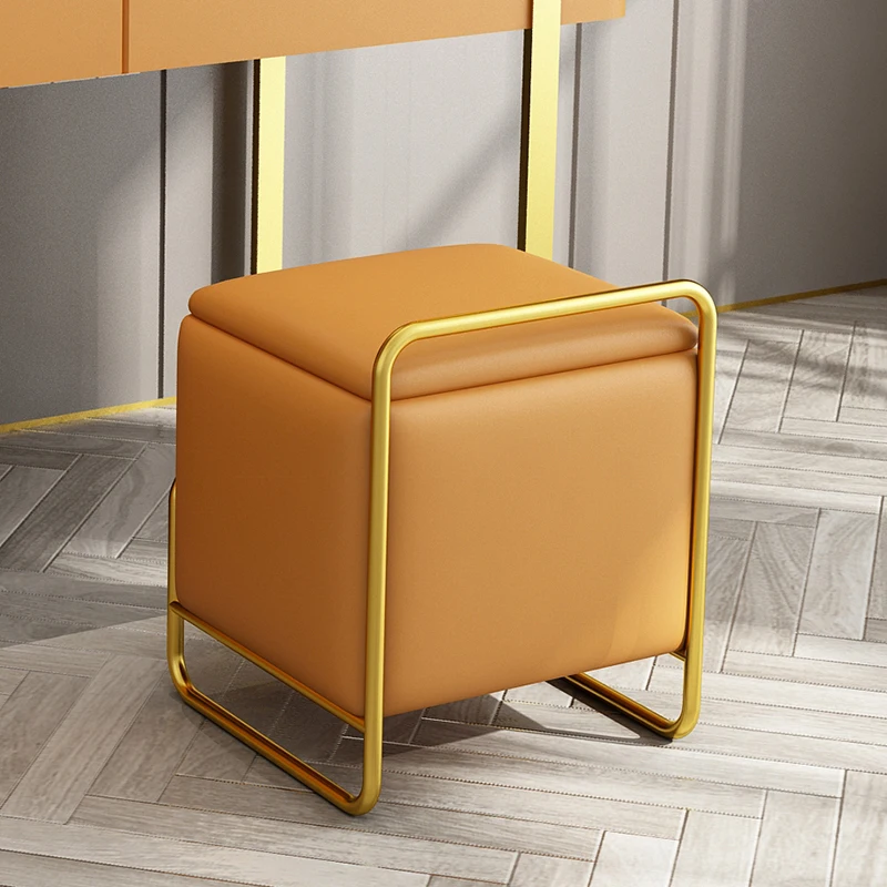

Bedroom Sofa Stool Luxury Dressing Stool Minimalist Bedroom Dressing Table Stool Makeup Chair Change Shoe Storage Leather Chair