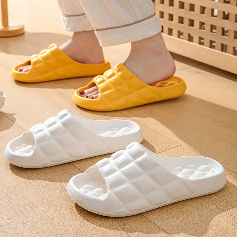 Fashion House Slippers for Women Summer Indoor Home Bathroom Anti-slip Shoes Slides Couples Men Summer Slipepr Cheap Wholesale