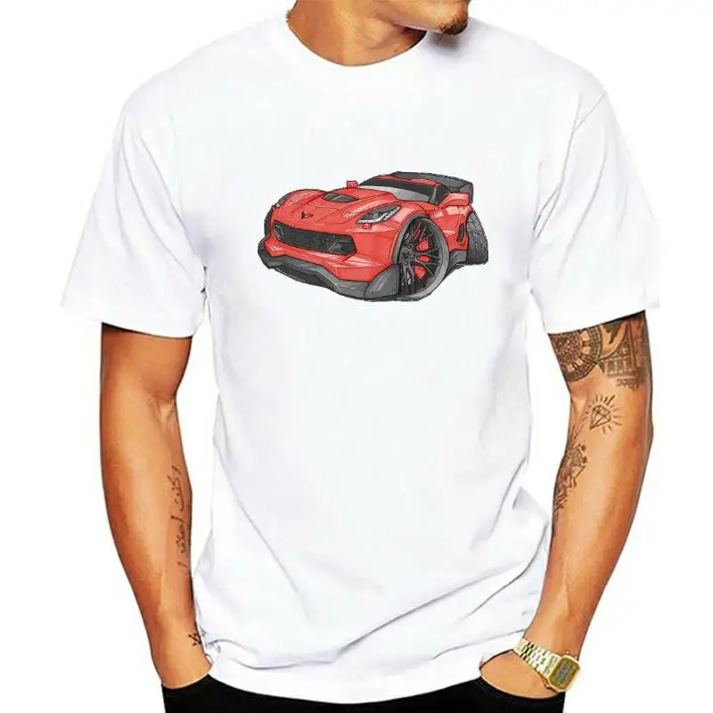 

C7 Corvette Z06 Red Black Koolart 3380 Mens Funny