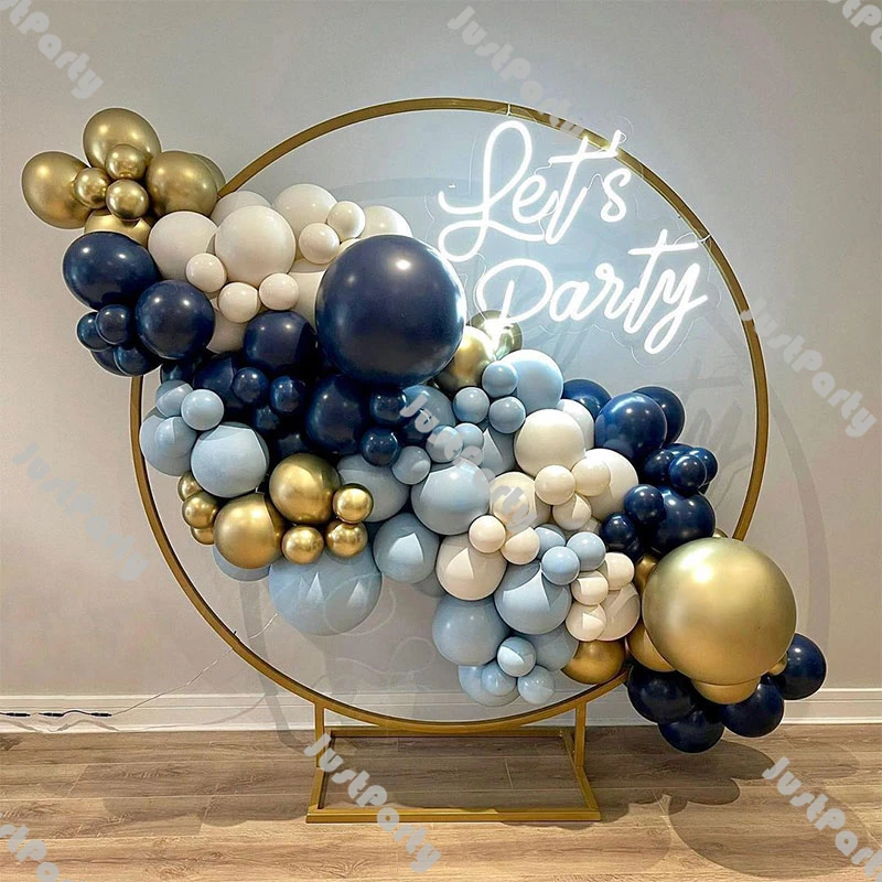 

Matte Navy Blue Balloons Garland Arch Kit Beige Gold Pastel Blue Globos Party Decoration DIY Birthday Wedding Baby Shower Decor
