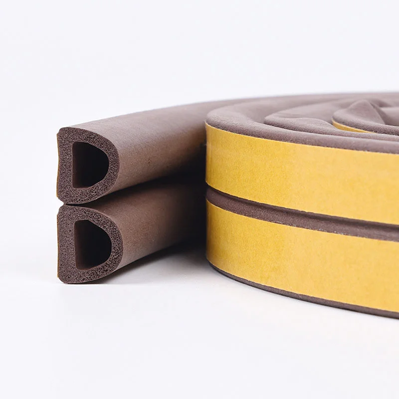 5Meters DIPE Self-Adhesive Door And Window Sealing Strip Glass Anti-Collision Rubber Foam Sound Insulation | Обустройство дома