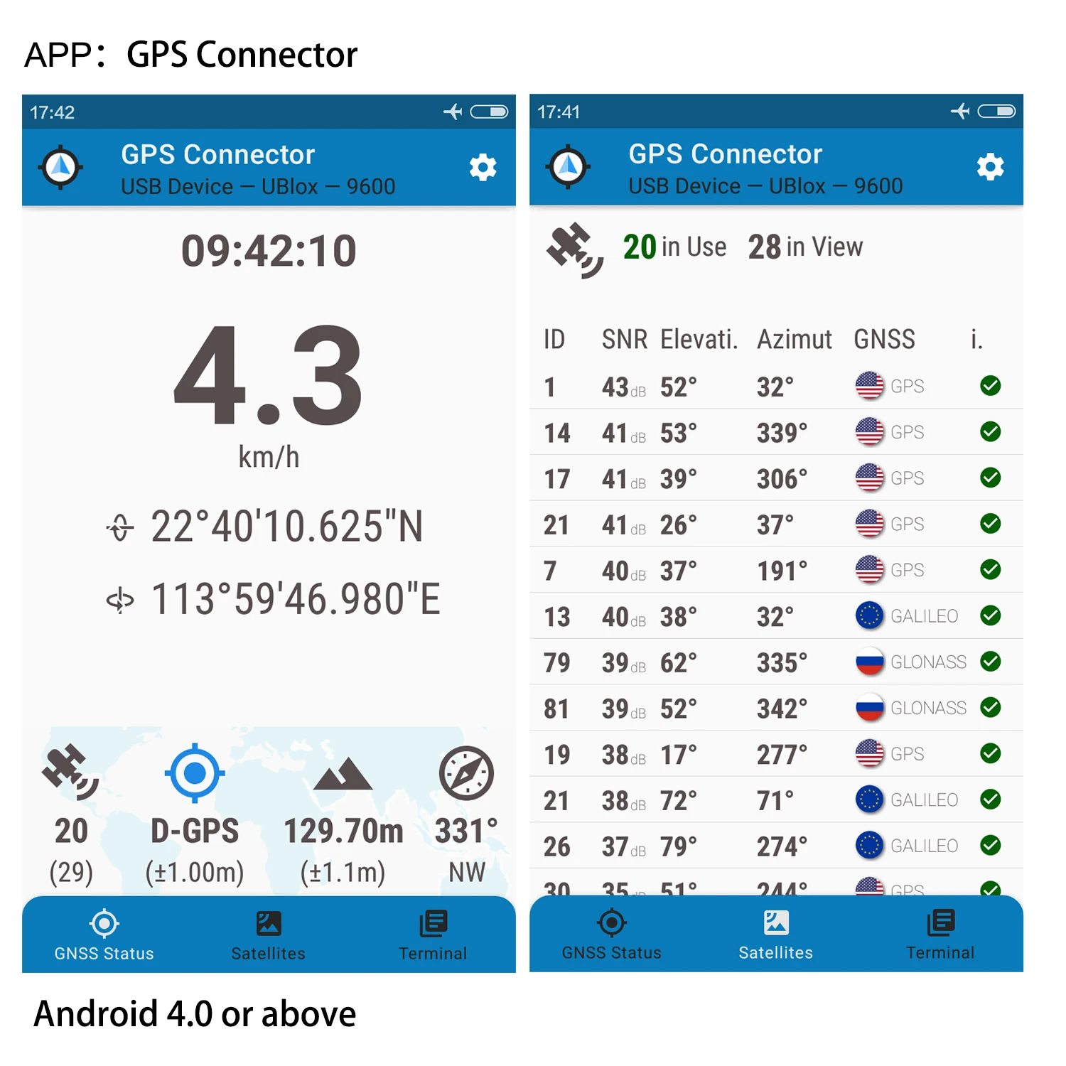 Фото QUESCAN UBX M9 Android внешний USB Type-C GPS GNSS приемник-антенна M9N USB GPS GLONASS Galileo BeiDou USB GNSS донгл для автомобиля №4