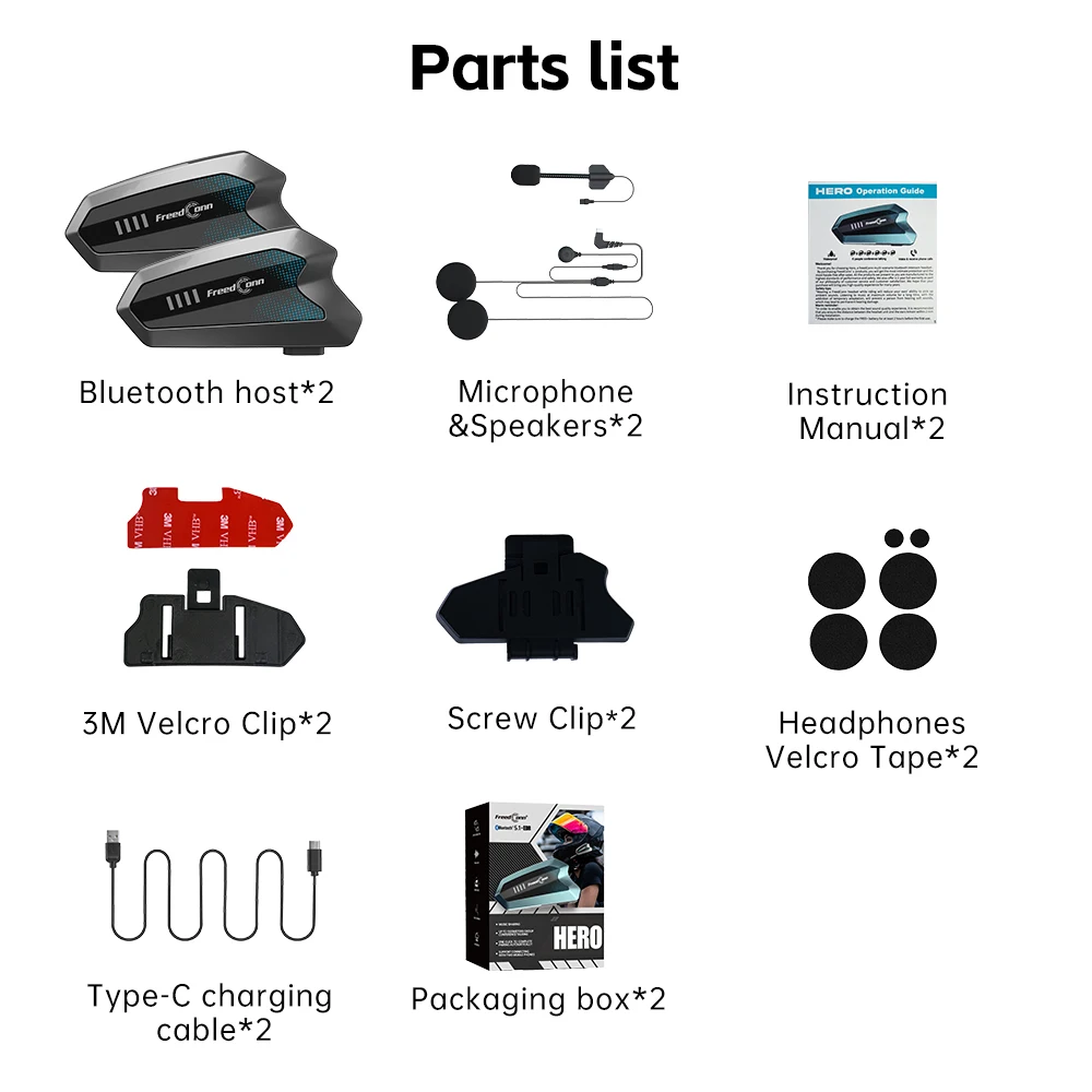 

Групповая мотогарнитура для мотоциклетных шлемов с Bluetooth, интерком для 6 райдеров, обмен музыкой, для мотоциклов
