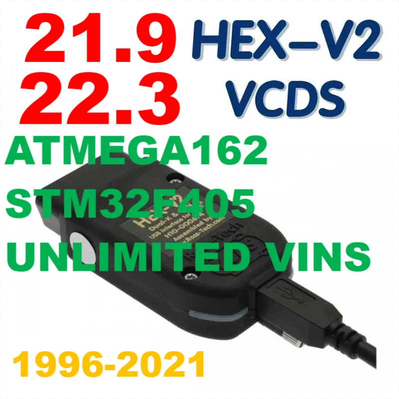 

[2022 HOTSALE] VAGCOM 22.3 Obd2 Scanner HEX V2 VAG COM 21.9 FOR VW AUDI Skoda Seat ATMEGA162 Multi-language VAG COM HEX V2